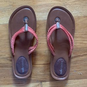 Sakroots Leather Flip flops